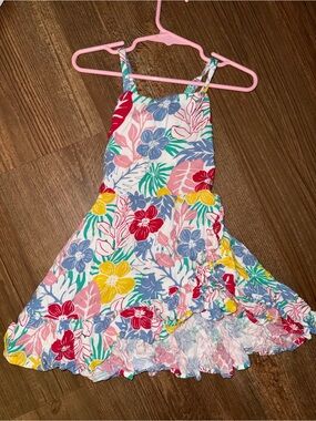 BCBGirls Floral Sundress in White with Red, Yellow, Blue, Pink & Green